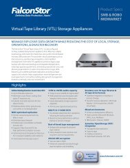 Virtual Tape Library (VTL) Storage Appliances - FalconStor