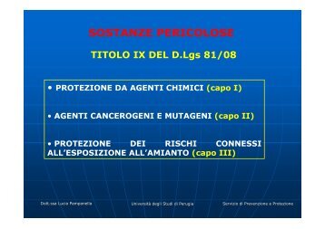 Rischio chimico - INFN