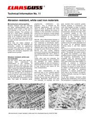 Technical Information No. 11 Abrasion resistant, white cast iron ...