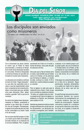 Hoja dominical con CelebraciÃ³n de la Jornada de las ...