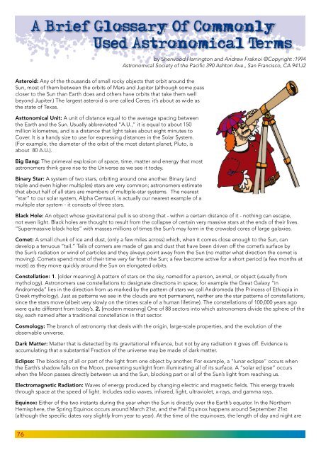 Astronomy term online