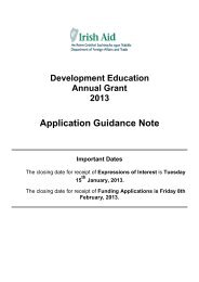 Application Guidance Note - Irish Aid