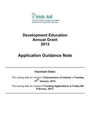 Application Guidance Note - Irish Aid
