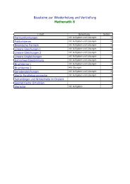 Bausteine zur Wiederholung und Vertiefung Mathematik 8