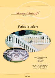 Balustraden Valles - Rimini Baustoffe GmbH