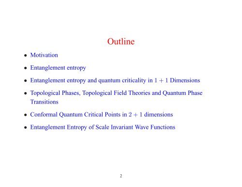 Entanglement entropy at quantum critical points: Can you ... - INFN