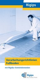 Verarbeitungsrichtlinien Rigidur H - FuÃŸboden - Rigips