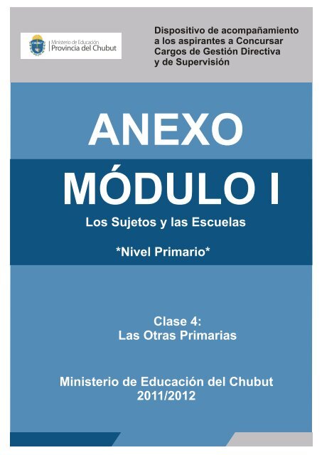 Apartado I - Ministerio de EducaciÃ³n de la Provincia del Chubut