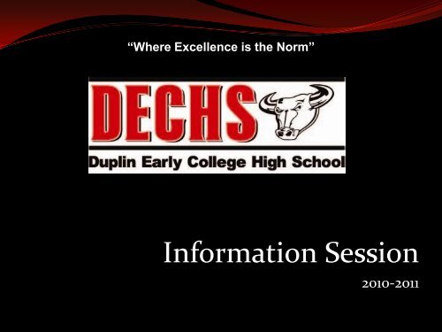 DECHS Information Presentation - Duplin County Schools