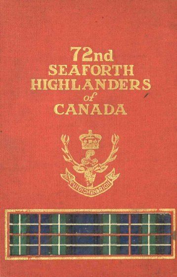 72nd Seaforth Highlanders of Canada - Electric Scotland