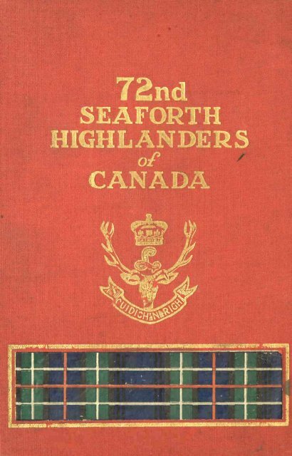 72nd Seaforth Highlanders of Canada - Electric Scotland