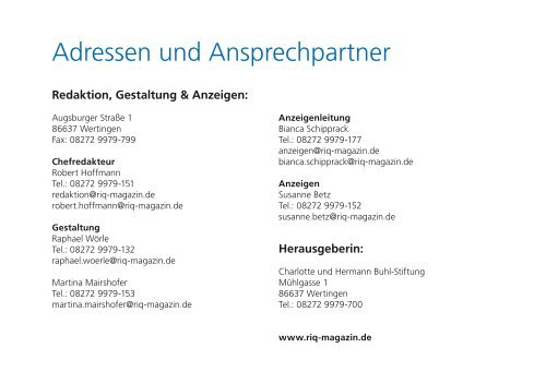 Download Mediadaten - RiQ DAS MAGAZIN