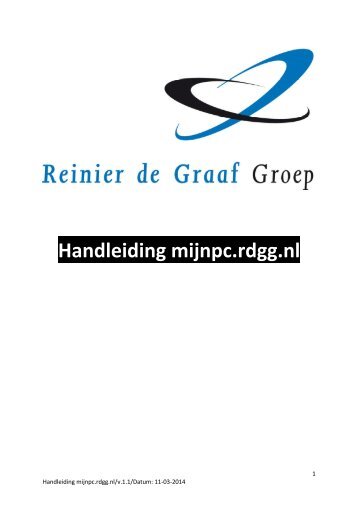 Handleiding mijnpc.rdgg.nl Versie