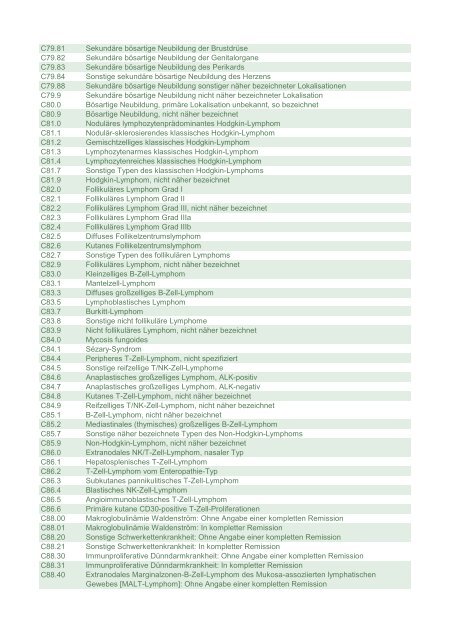 Anhang 2 zu Anlage 12a ICD-Liste fÃ¼r P3 AOK-BW (nur bei ...