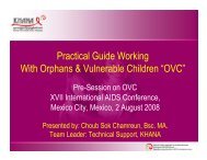 Practical Guide Working With Orphans & Vulnerable Children “OVC”