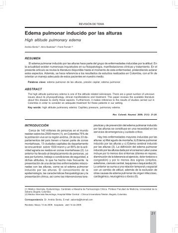 Edema pulmonar inducido por las alturas - Asoneumocito