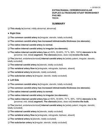 Carotid Ultrasound Worksheet Final 091808