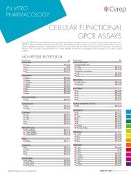 cellular Functional gpcr assays - Cerep