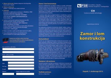 Zamor i lom konstrukcija - FSB - SveuÄiliÅ¡te u Zagrebu