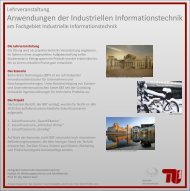 Die Lehrveranstaltung - Industrielle Informationstechnik - TU Berlin
