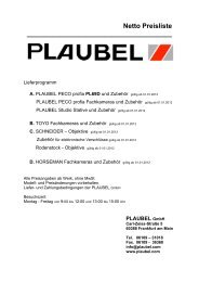 Preisliste Schneider - Plaubel