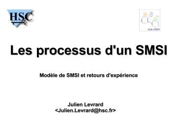 Les processus d'un SMSI - Herve Schauer Consultants