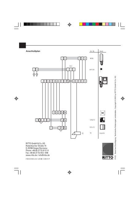 Ritto Gegensprechanlage Schaltplan - Wiring Diagram