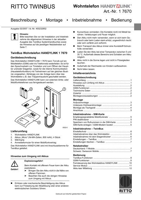 Wohntelefon - Ritto