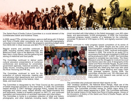 2006 annual report - cskt - Confederated Salish and Kootenai Tribes