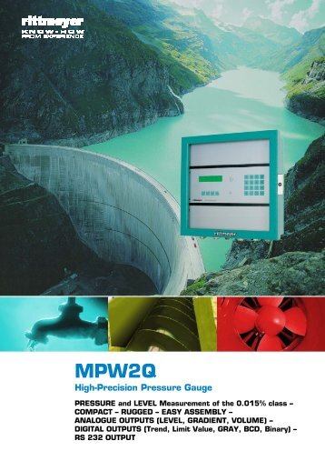 MPW2Q High-Precision Pressure Gauge - Rittmeyer