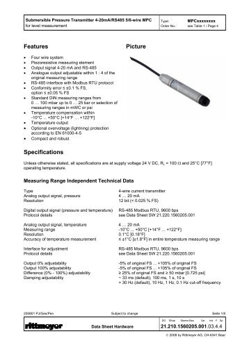 MPC Data sheet - Rittmeyer