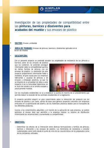 Investigación de las propiedades de compatibilidad entre ... - Aimplas