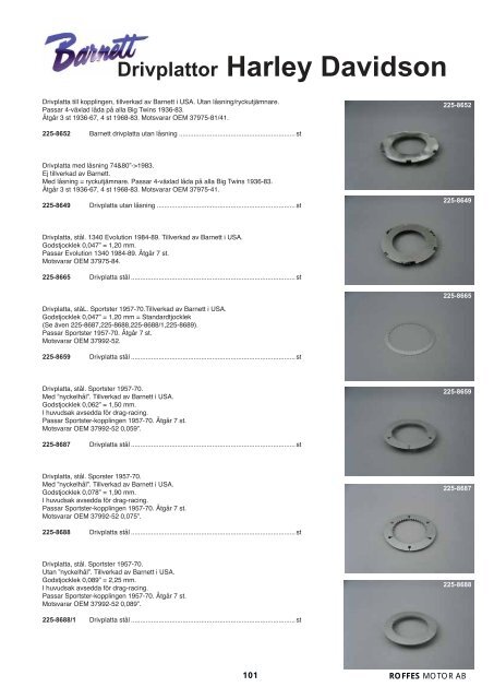 Klicka hÃ¤r fÃ¶r att ladda ner Harleykatalog 2008 (pdf ... - Roffes Motor