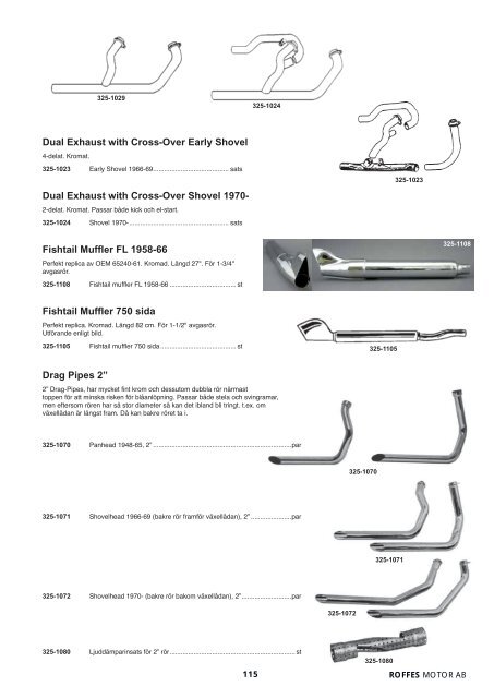 Klicka hÃ¤r fÃ¶r att ladda ner Harleykatalog 2008 (pdf ... - Roffes Motor