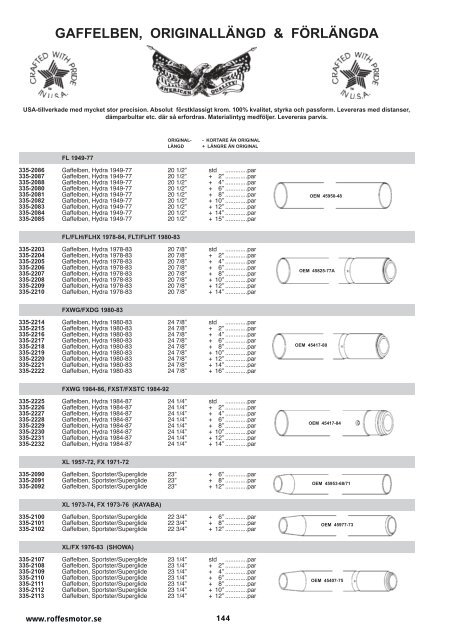 Klicka hÃ¤r fÃ¶r att ladda ner Harleykatalog 2008 (pdf ... - Roffes Motor