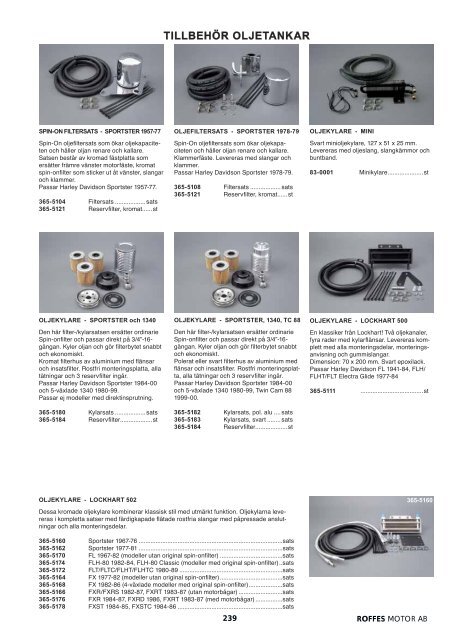 Klicka hÃ¤r fÃ¶r att ladda ner Harleykatalog 2008 (pdf ... - Roffes Motor