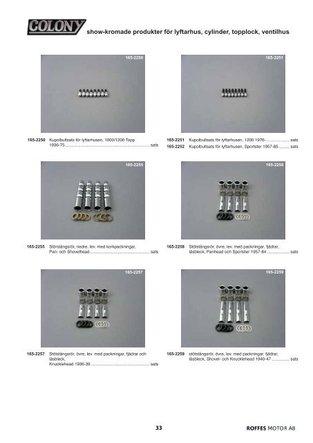 Klicka hÃ¤r fÃ¶r att ladda ner Harleykatalog 2008 (pdf ... - Roffes Motor