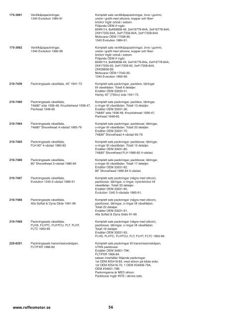 Klicka hÃ¤r fÃ¶r att ladda ner Harleykatalog 2008 (pdf ... - Roffes Motor