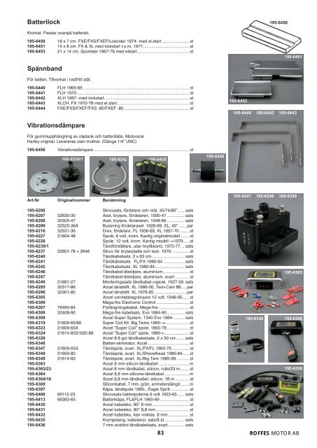 Klicka hÃ¤r fÃ¶r att ladda ner Harleykatalog 2008 (pdf ... - Roffes Motor