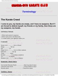 Terminology The Karate Creed I come to you, my hands are ... - Tripod