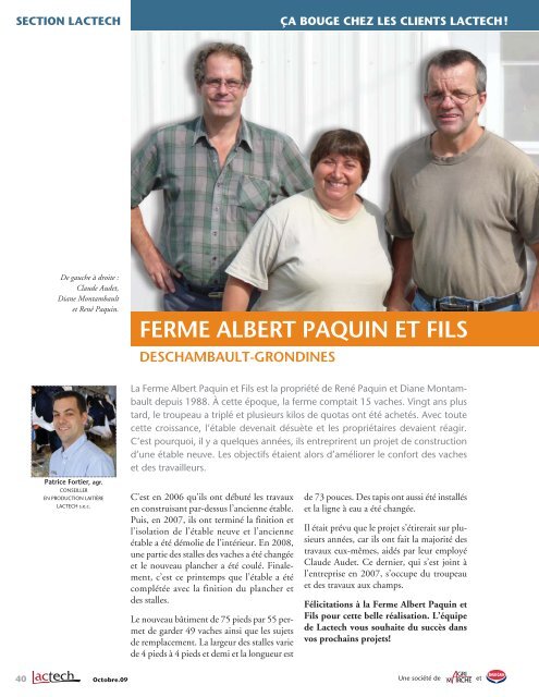 ferme albert paquin et fils deschambault-grondines