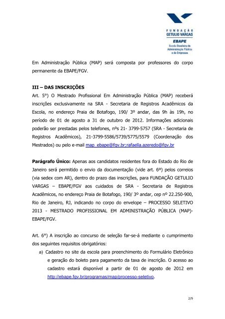 Announcement - Ebap - FundaÃ§Ã£o Getulio Vargas