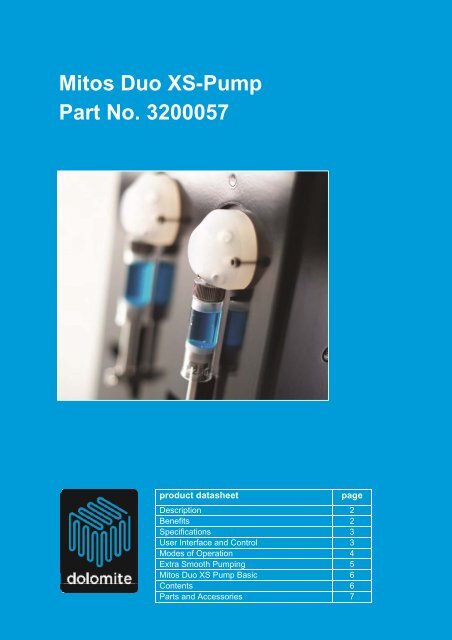 datasheet - Dolomite Microfluidics