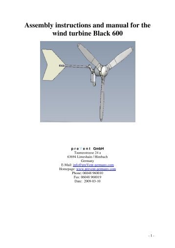 Assembly instructions and manual for the wind turbine ... - eco-worxX