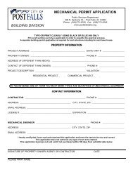 MECHANICAL PERMIT APPLICATION BUILDING ... - City of Post Falls