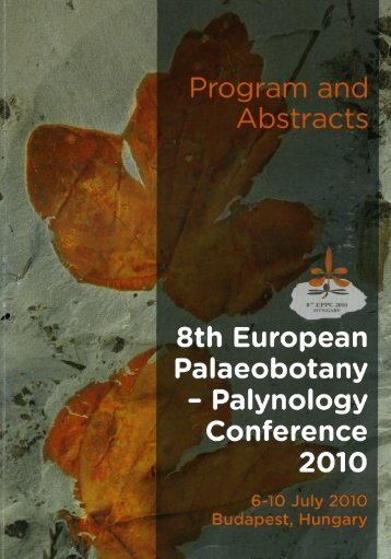 8th European Palaeobotany - Laboratory of Paleobotany