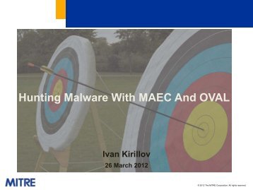 Hunting Malware With MAEC And OVAL - Build Security In