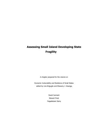 Assessing Small Island Developing State Fragility - Www3.carleton ...