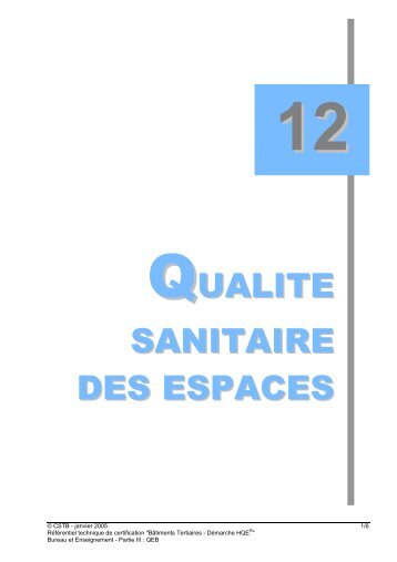 QUALITE SANITAIRE DES ESPACES - Archilink