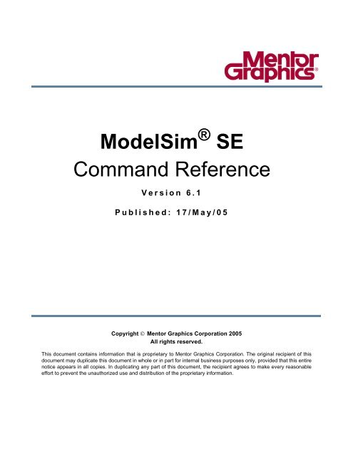 modelsim 10 commands
